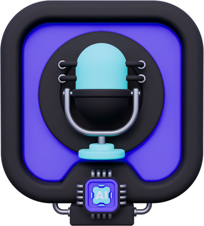 Artificial Intelligence Voice 3D Icon