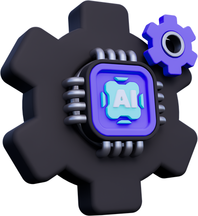 Artificial Intelligence Machine 3D Icon